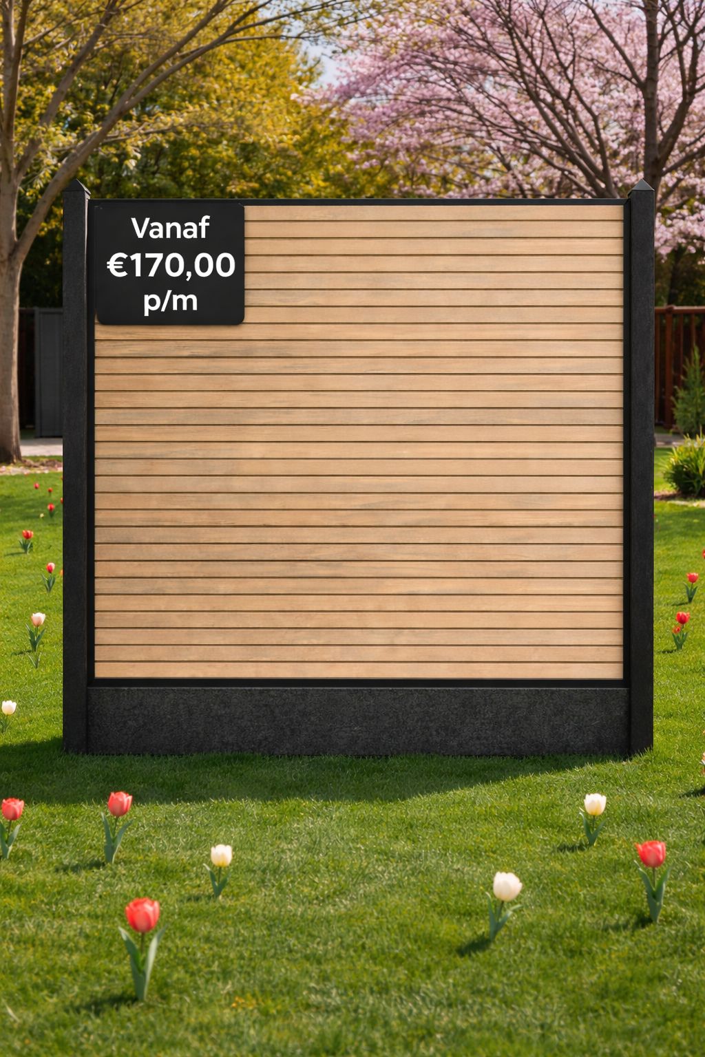 Composiet-beton Schutting oak Rhombus